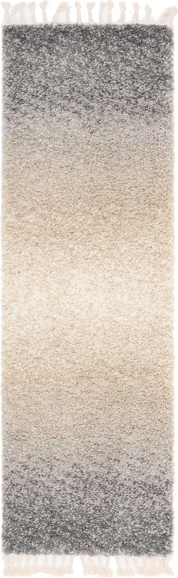Gray 2' 7 x 8' 2 Hygge Shag Runner Area Rug Thick Soft Touch Fluffy & Plush Shaggy Pile 100% Polypropylene With Jute Backing Modern Carpet for Sale at Rug Engine