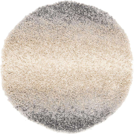 Gray 3' 3 x 3' 3 Hygge Shag Round Area Rug Thick Soft Touch Fluffy & Plush Shaggy Pile 100% Polypropylene With Jute Backing Modern Carpet for Sale at Rug Engine