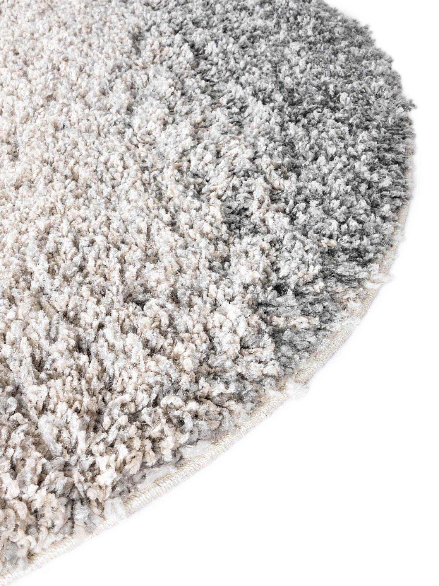 Gray 5' x 5' Hygge Shag Round Area Rug Thick Soft Touch Fluffy & Plush Shaggy Pile 100% Polypropylene With Jute Backing Modern Carpet for Sale at Rug Engine