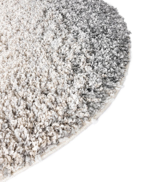 Gray 5' x 5' Hygge Shag Round Area Rug Thick Soft Touch Fluffy & Plush Shaggy Pile 100% Polypropylene With Jute Backing Modern Carpet for Sale at Rug Engine