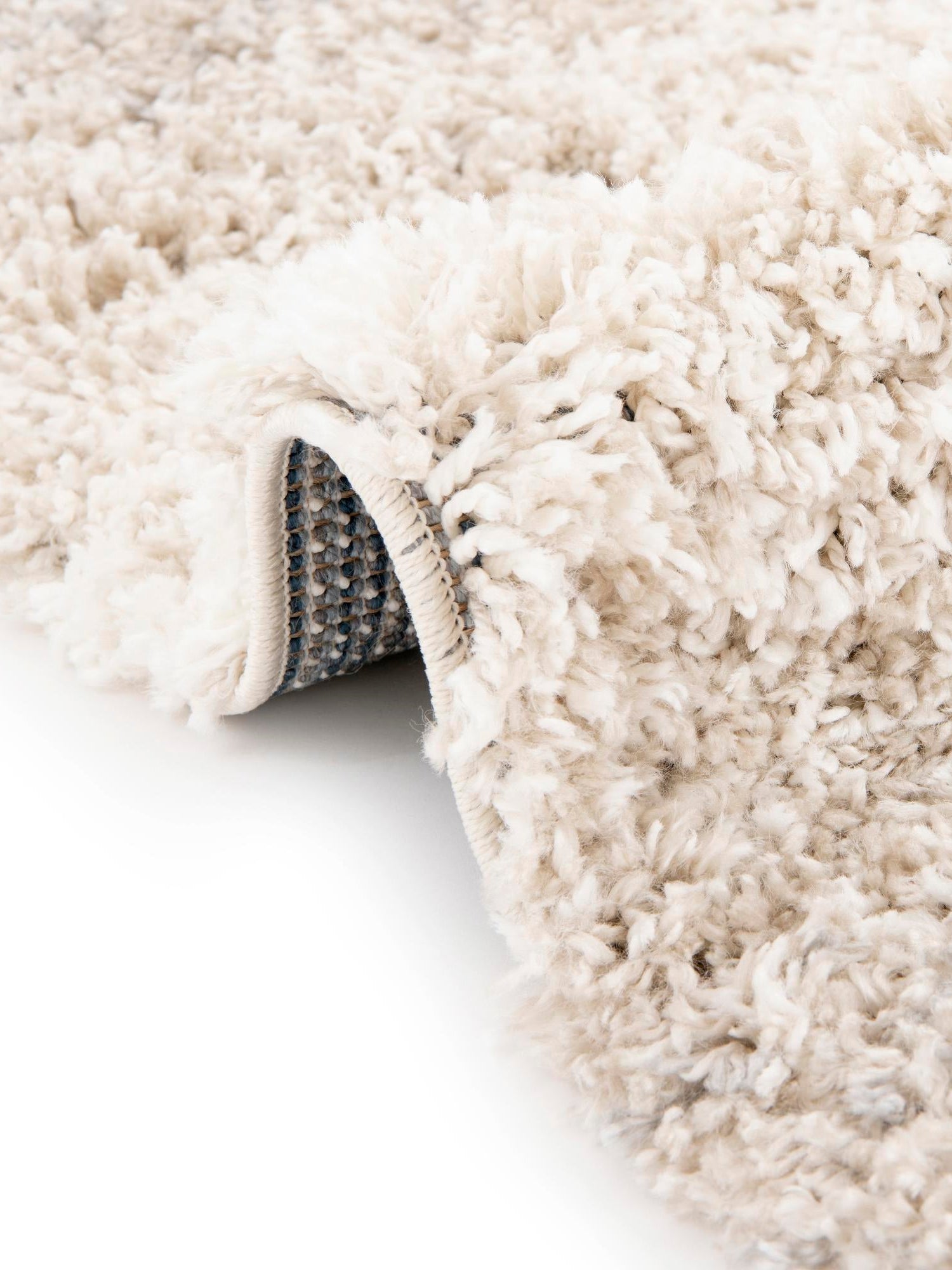 Gray 5' x 5' Hygge Shag Round Area Rug Thick Soft Touch Fluffy & Plush Shaggy Pile 100% Polypropylene With Jute Backing Modern Carpet for Sale at Rug Engine