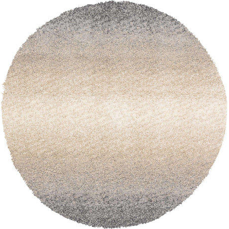 Gray 5' x 5' Hygge Shag Round Area Rug Thick Soft Touch Fluffy & Plush Shaggy Pile 100% Polypropylene With Jute Backing Modern Carpet for Sale at Rug Engine