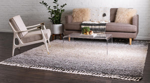 Gray 8' x 8' Hygge Shag Square Area Rug Thick Soft Touch Fluffy & Plush Shaggy Pile 100% Polypropylene With Jute Backing Modern Carpet for Sale at Rug Engine