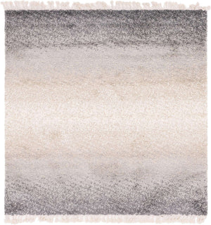 Gray 8' x 8' Hygge Shag Square Area Rug Thick Soft Touch Fluffy & Plush Shaggy Pile 100% Polypropylene With Jute Backing Modern Carpet for Sale at Rug Engine