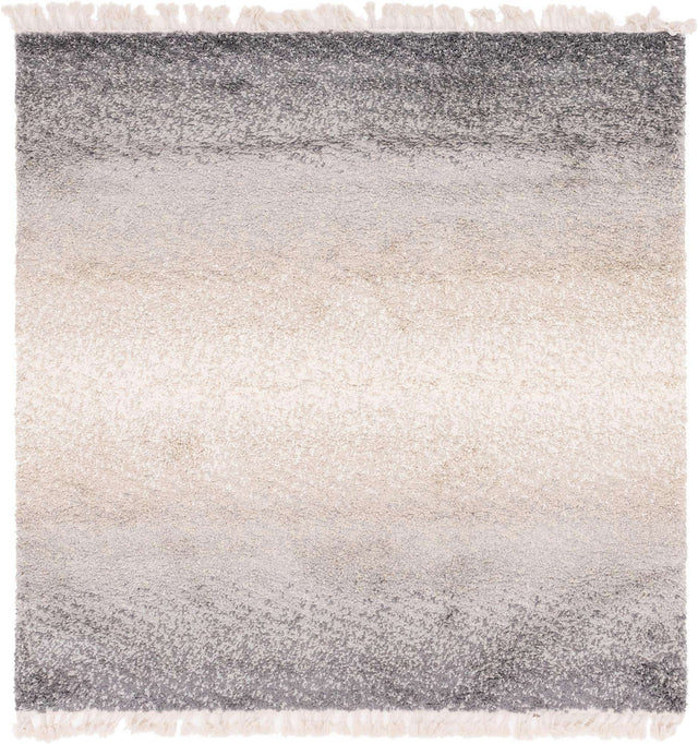 Gray 8' x 8' Hygge Shag Square Area Rug Thick Soft Touch Fluffy & Plush Shaggy Pile 100% Polypropylene With Jute Backing Modern Carpet for Sale at Rug Engine