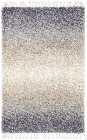Gray 4' 1 x 6' 1 Hygge Shag Rectangle Area Rug Thick Soft Touch Fluffy & Plush Shaggy Pile 100% Polypropylene With Jute Backing Modern Carpet for Sale at Rug Engine