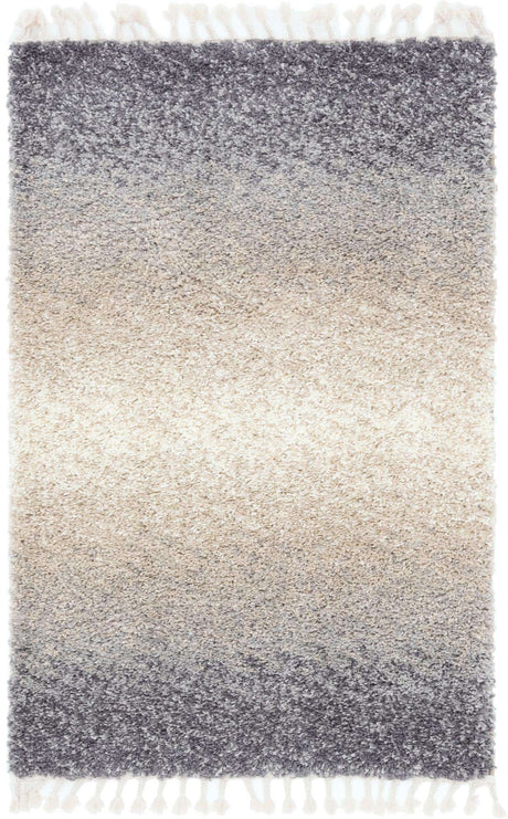 Gray 4' 1 x 6' 1 Hygge Shag Rectangle Area Rug Thick Soft Touch Fluffy & Plush Shaggy Pile 100% Polypropylene With Jute Backing Modern Carpet for Sale at Rug Engine