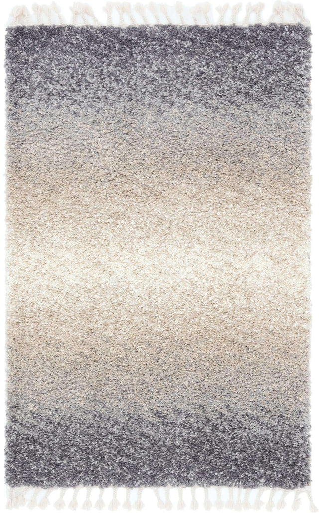 Gray 4' 1 x 6' 1 Hygge Shag Rectangle Area Rug Thick Soft Touch Fluffy & Plush Shaggy Pile 100% Polypropylene With Jute Backing Modern Carpet for Sale at Rug Engine