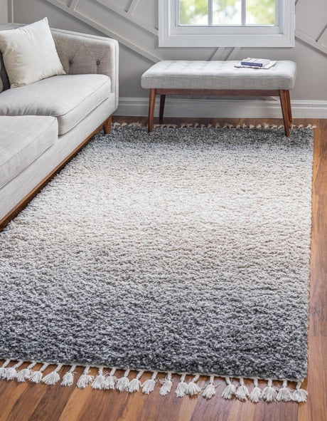 Gray 5' 1 x 8' Hygge Shag Rectangle Area Rug Thick Soft Touch Fluffy & Plush Shaggy Pile 100% Polypropylene With Jute Backing Modern Carpet for Sale at Rug Engine