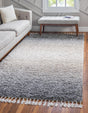 Gray 5' 1 x 8' Hygge Shag Rectangle Area Rug Thick Soft Touch Fluffy & Plush Shaggy Pile 100% Polypropylene With Jute Backing Modern Carpet for Sale at Rug Engine