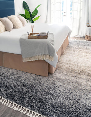 Gray 5' 1 x 8' Hygge Shag Rectangle Area Rug Thick Soft Touch Fluffy & Plush Shaggy Pile 100% Polypropylene With Jute Backing Modern Carpet for Sale at Rug Engine