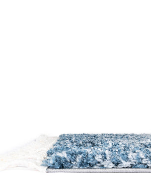 Blue 2' 2 x 6' Hygge Shag Runner Area Rug Thick Soft Touch Fluffy & Plush Shaggy Pile 100% Polypropylene With Jute Backing Modern Carpet for Sale at Rug Engine