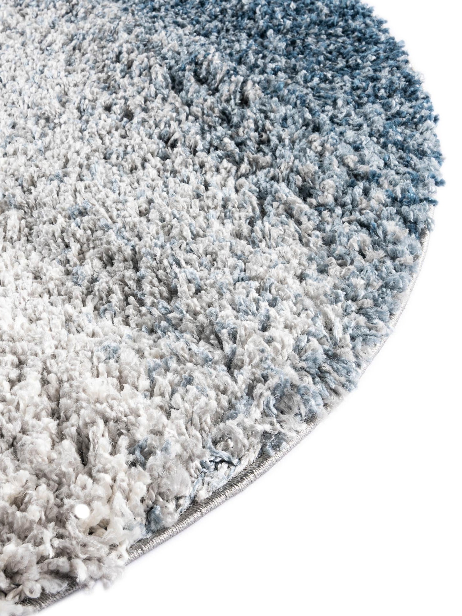 Blue 5' x 5' Hygge Shag Round Area Rug Thick Soft Touch Fluffy & Plush Shaggy Pile 100% Polypropylene With Jute Backing Modern Carpet for Sale at Rug Engine
