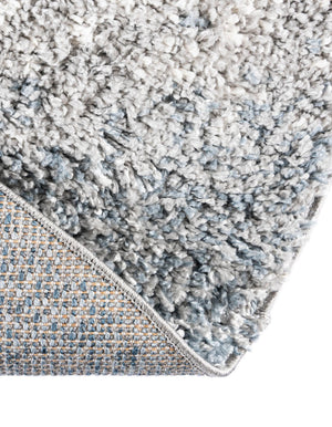 Blue 3' 3 x 3' 3 Hygge Shag Round Area Rug Thick Soft Touch Fluffy & Plush Shaggy Pile 100% Polypropylene With Jute Backing Modern Carpet for Sale at Rug Engine