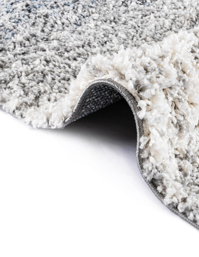 Blue 3' 3 x 3' 3 Hygge Shag Round Area Rug Thick Soft Touch Fluffy & Plush Shaggy Pile 100% Polypropylene With Jute Backing Modern Carpet for Sale at Rug Engine