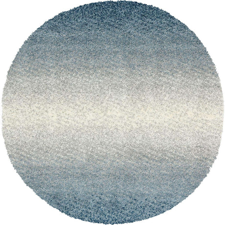 Blue 5' x 5' Hygge Shag Round Area Rug Thick Soft Touch Fluffy & Plush Shaggy Pile 100% Polypropylene With Jute Backing Modern Carpet for Sale at Rug Engine