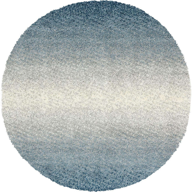 Blue 5' x 5' Hygge Shag Round Area Rug Thick Soft Touch Fluffy & Plush Shaggy Pile 100% Polypropylene With Jute Backing Modern Carpet for Sale at Rug Engine
