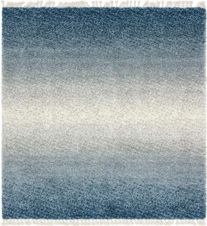 Blue 8' x 8' Hygge Shag Square Area Rug Thick Soft Touch Fluffy & Plush Shaggy Pile 100% Polypropylene With Jute Backing Modern Carpet for Sale at Rug Engine