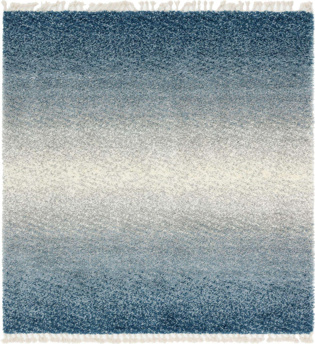Blue 8' x 8' Hygge Shag Square Area Rug Thick Soft Touch Fluffy & Plush Shaggy Pile 100% Polypropylene With Jute Backing Modern Carpet for Sale at Rug Engine