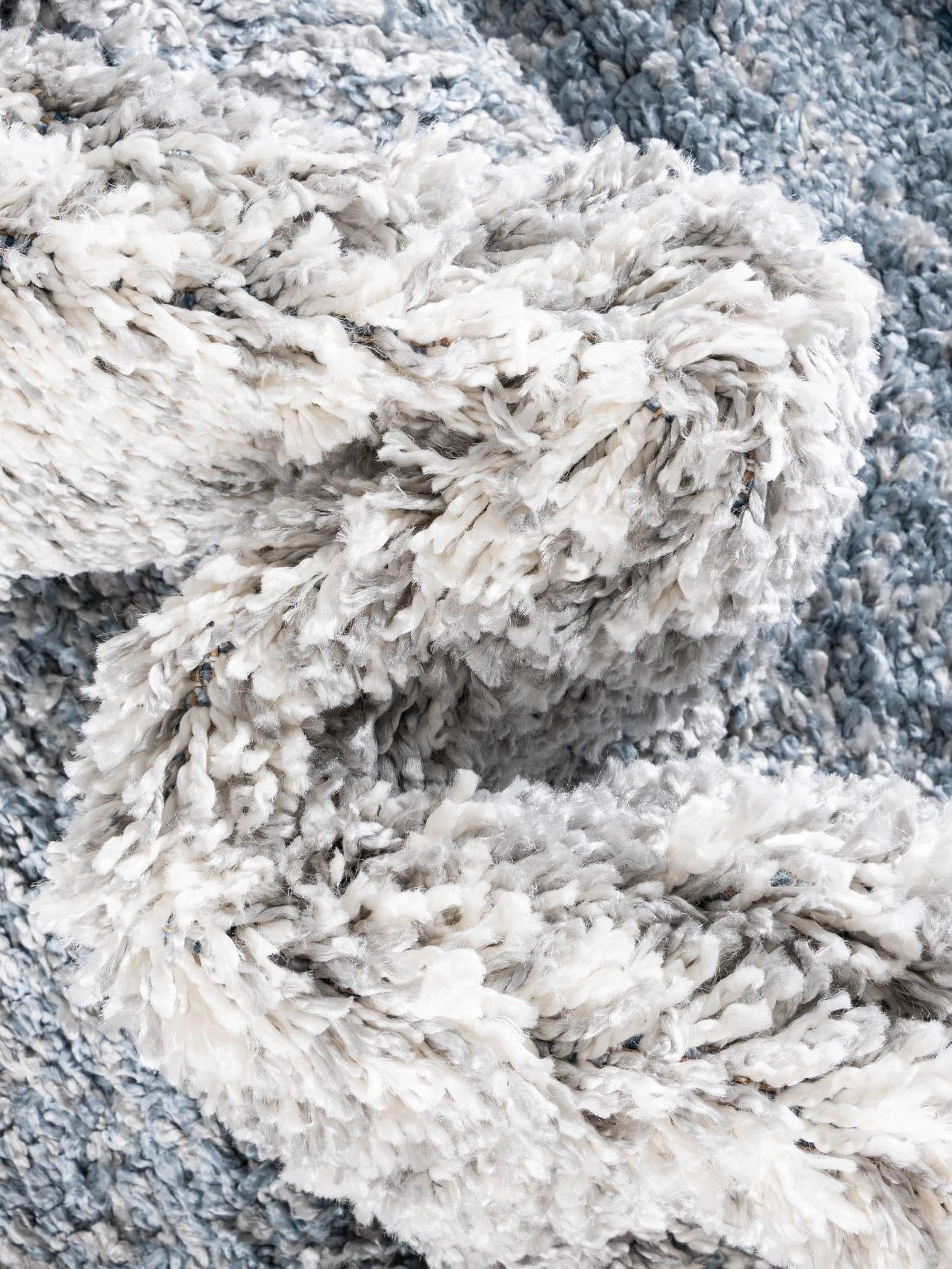 Blue 8' x 10' Hygge Shag Rectangle Area Rug Thick Soft Touch Fluffy & Plush Shaggy Pile 100% Polypropylene With Jute Backing Modern Carpet for Sale at Rug Engine
