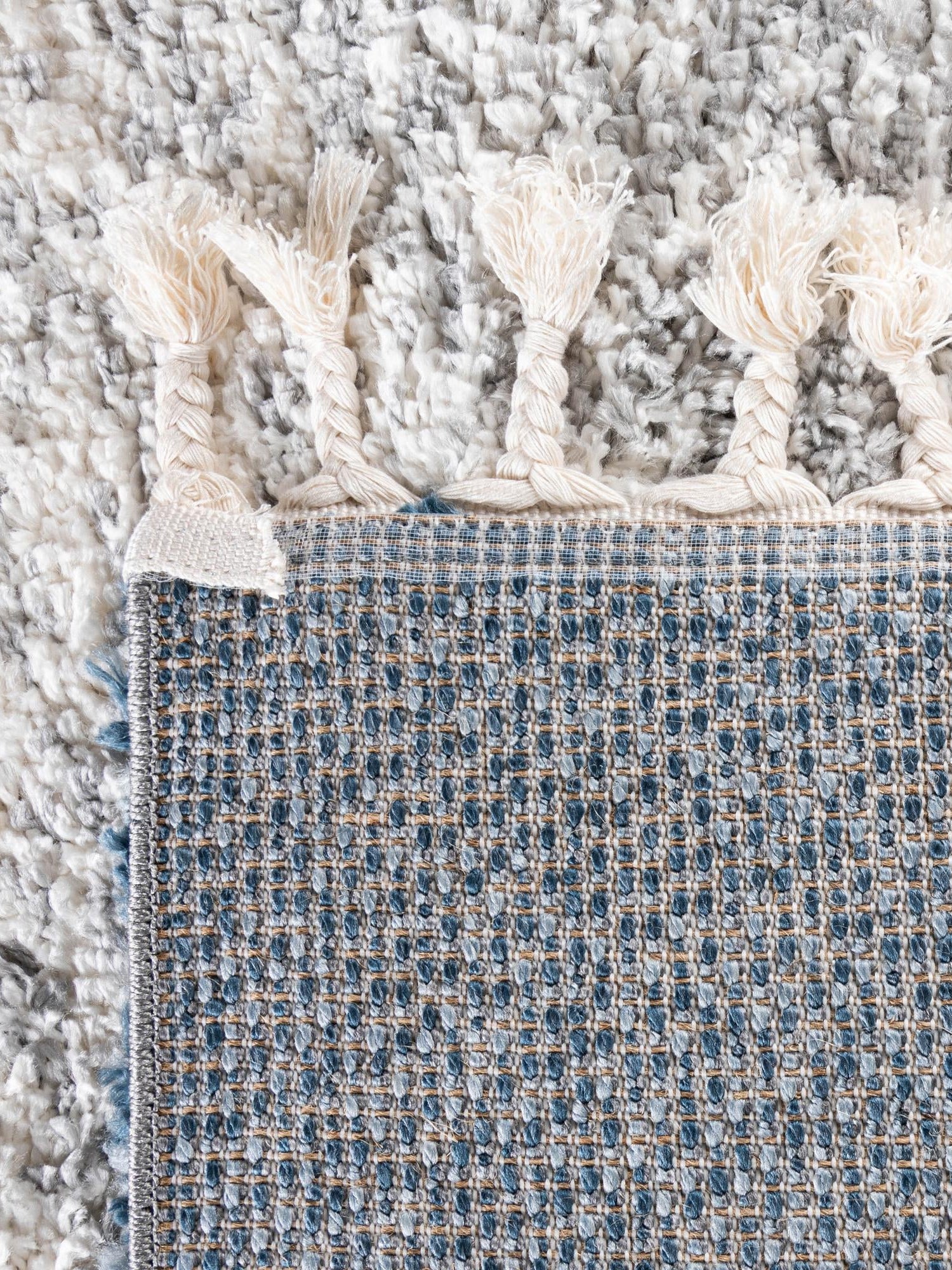 Blue 2' 2 x 3' 1 Hygge Shag Rectangle Area Rug Thick Soft Touch Fluffy & Plush Shaggy Pile 100% Polypropylene With Jute Backing Modern Carpet for Sale at Rug Engine