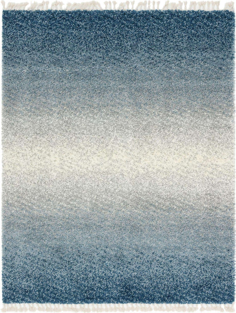 Blue 8' x 10' Hygge Shag Rectangle Area Rug Thick Soft Touch Fluffy & Plush Shaggy Pile 100% Polypropylene With Jute Backing Modern Carpet for Sale at Rug Engine