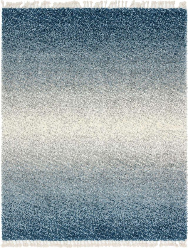Blue 8' x 10' Hygge Shag Rectangle Area Rug Thick Soft Touch Fluffy & Plush Shaggy Pile 100% Polypropylene With Jute Backing Modern Carpet for Sale at Rug Engine