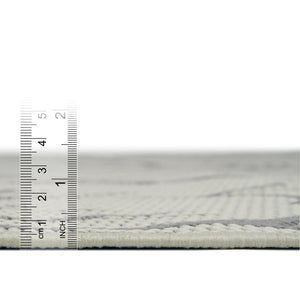 Light Gray 2' x 6' 1 Outdoor Botanical Runner Area Rug Weather Resistant for Patio, Deck, Terrace, Balcony, Porch Polypropylene Garden Floral Tropical Carpet for Sale at Rug Engine