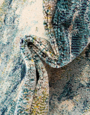 Light Blue 6' 1 x 6' 1 Chromatic Square Area Rug 100% Polypropylene With Cotton Backing Abstract Modern Colorful Carpet Mat for Home Decor & Interior Design for Sale at Rug Engine