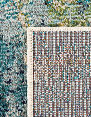 Light Blue 6' 1 x 6' 1 Chromatic Square Area Rug 100% Polypropylene With Cotton Backing Abstract Modern Colorful Carpet Mat for Home Decor & Interior Design for Sale at Rug Engine