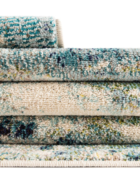 Light Blue 6' 1 x 6' 1 Chromatic Square Area Rug 100% Polypropylene With Cotton Backing Abstract Modern Colorful Carpet Mat for Home Decor & Interior Design for Sale at Rug Engine