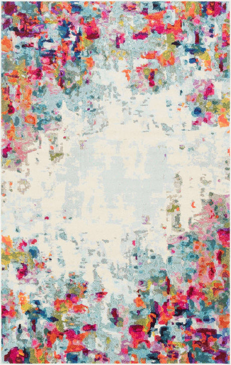 Multicolor 6' 1 x 9' Chromatic Rectangle Area Rug 100% Polypropylene With Cotton Backing Abstract Modern Colorful Carpet Mat for Home Decor & Interior Design for Sale at Rug Engine