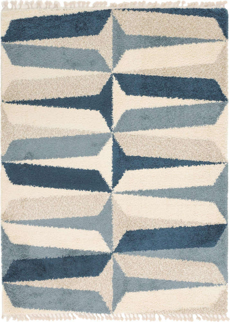 Blue 9' x 12' 2 Hygge Shag Rectangle Area Rug Thick Soft Touch Fluffy & Plush Shaggy Pile 100% Polypropylene With Jute Backing Modern Carpet for Sale at Rug Engine
