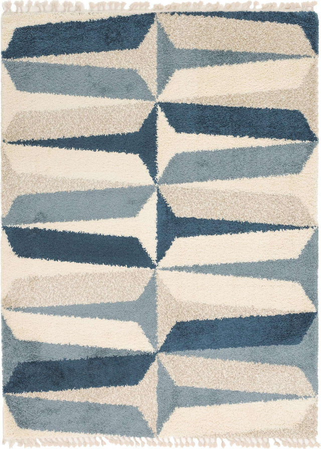Blue 9' x 12' 2 Hygge Shag Rectangle Area Rug Thick Soft Touch Fluffy & Plush Shaggy Pile 100% Polypropylene With Jute Backing Modern Carpet for Sale at Rug Engine