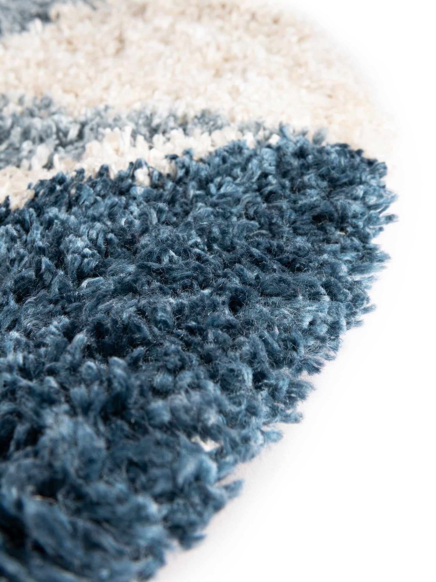 Blue 3' 3 x 3' 3 Hygge Shag Round Area Rug Thick Soft Touch Fluffy & Plush Shaggy Pile 100% Polypropylene With Jute Backing Modern Carpet for Sale at Rug Engine