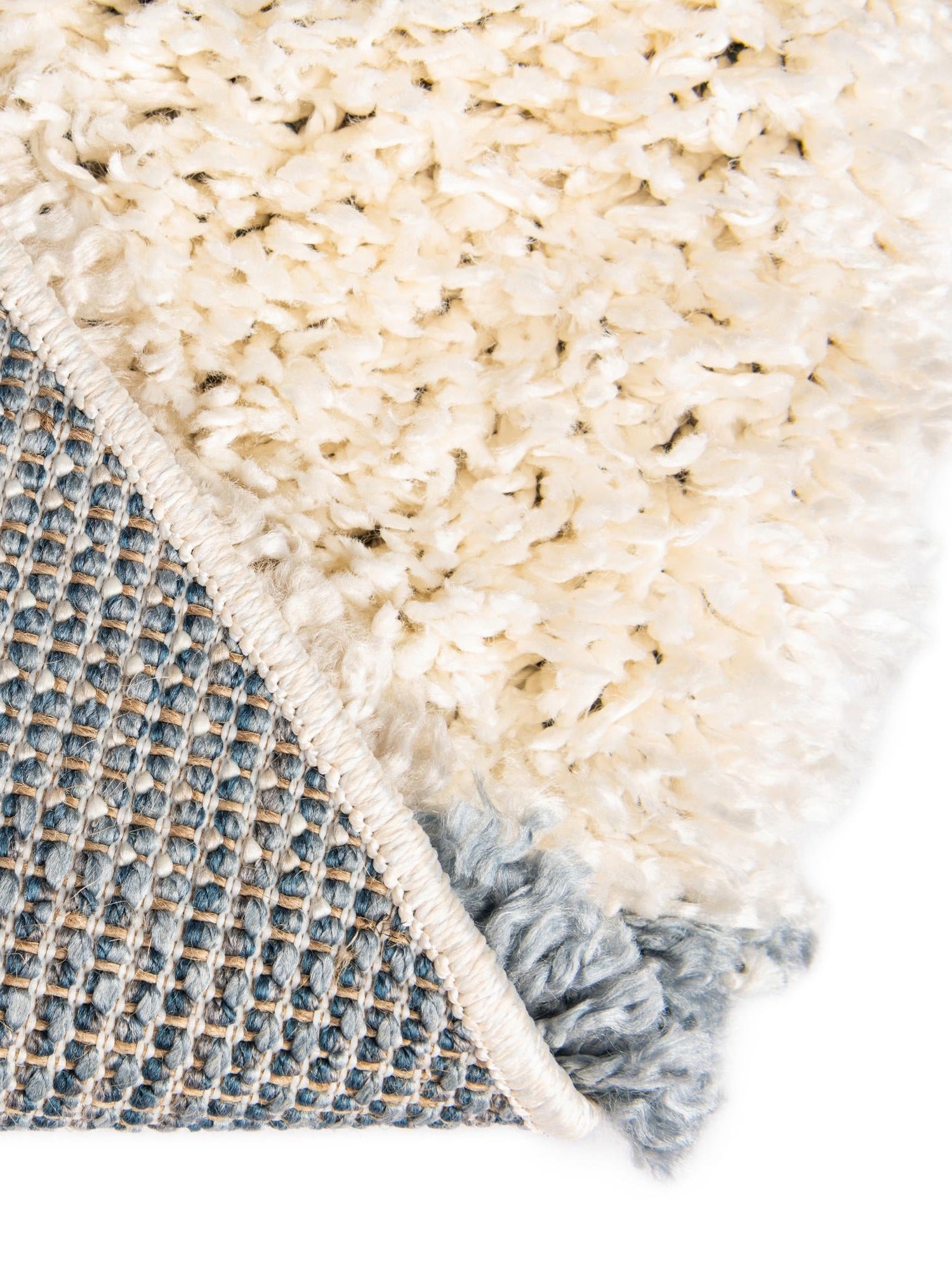 Blue 7' 1 x 7' 1 Hygge Shag Round Area Rug Thick Soft Touch Fluffy & Plush Shaggy Pile 100% Polypropylene With Jute Backing Modern Carpet for Sale at Rug Engine