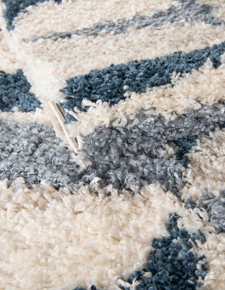 Blue 2' 2 x 6' Hygge Shag Runner Area Rug Thick Soft Touch Fluffy & Plush Shaggy Pile 100% Polypropylene With Jute Backing Modern Carpet for Sale at Rug Engine