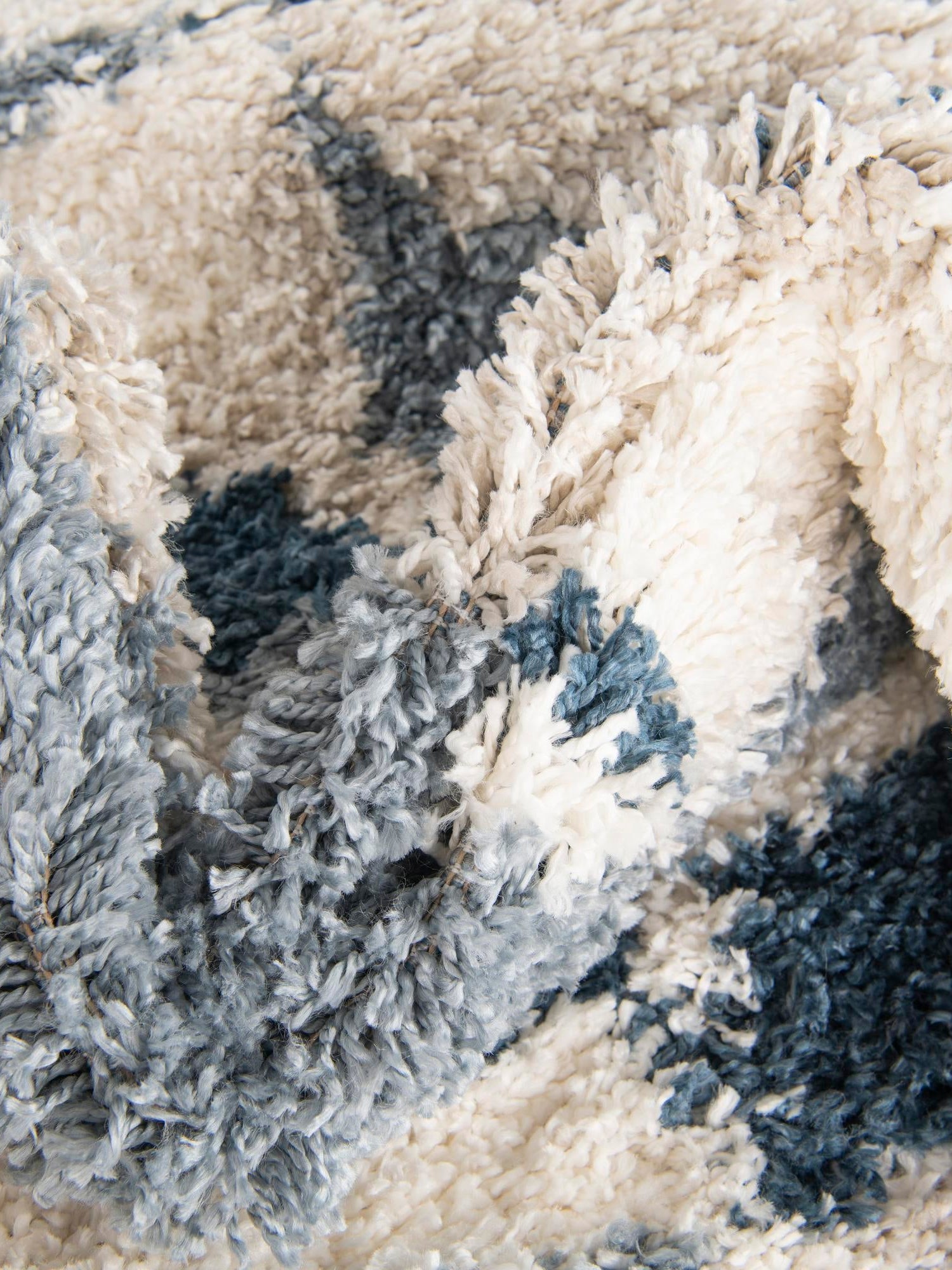 Blue 2' 2 x 6' Hygge Shag Runner Area Rug Thick Soft Touch Fluffy & Plush Shaggy Pile 100% Polypropylene With Jute Backing Modern Carpet for Sale at Rug Engine