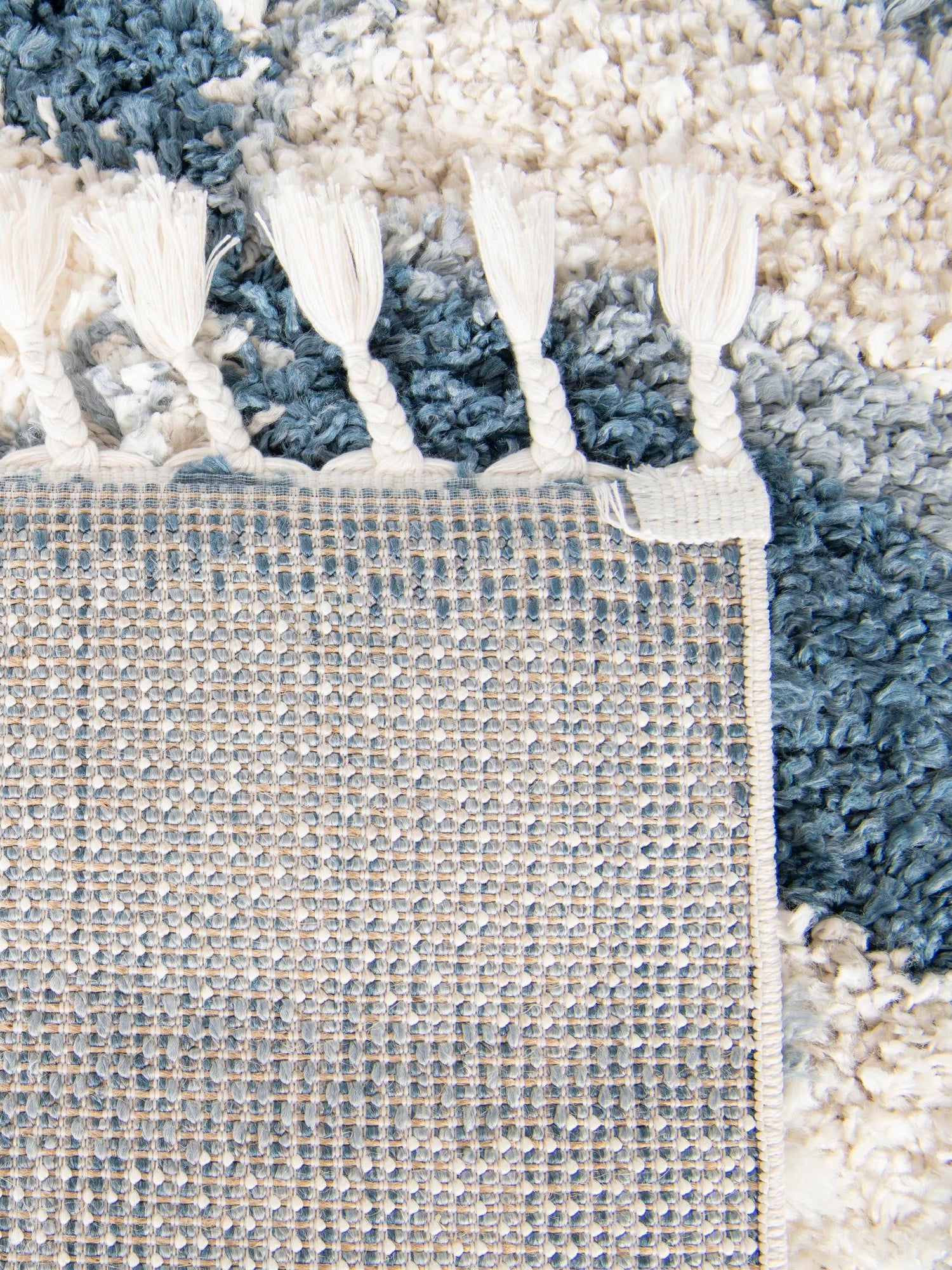 Blue 2' 2 x 6' Hygge Shag Runner Area Rug Thick Soft Touch Fluffy & Plush Shaggy Pile 100% Polypropylene With Jute Backing Modern Carpet for Sale at Rug Engine