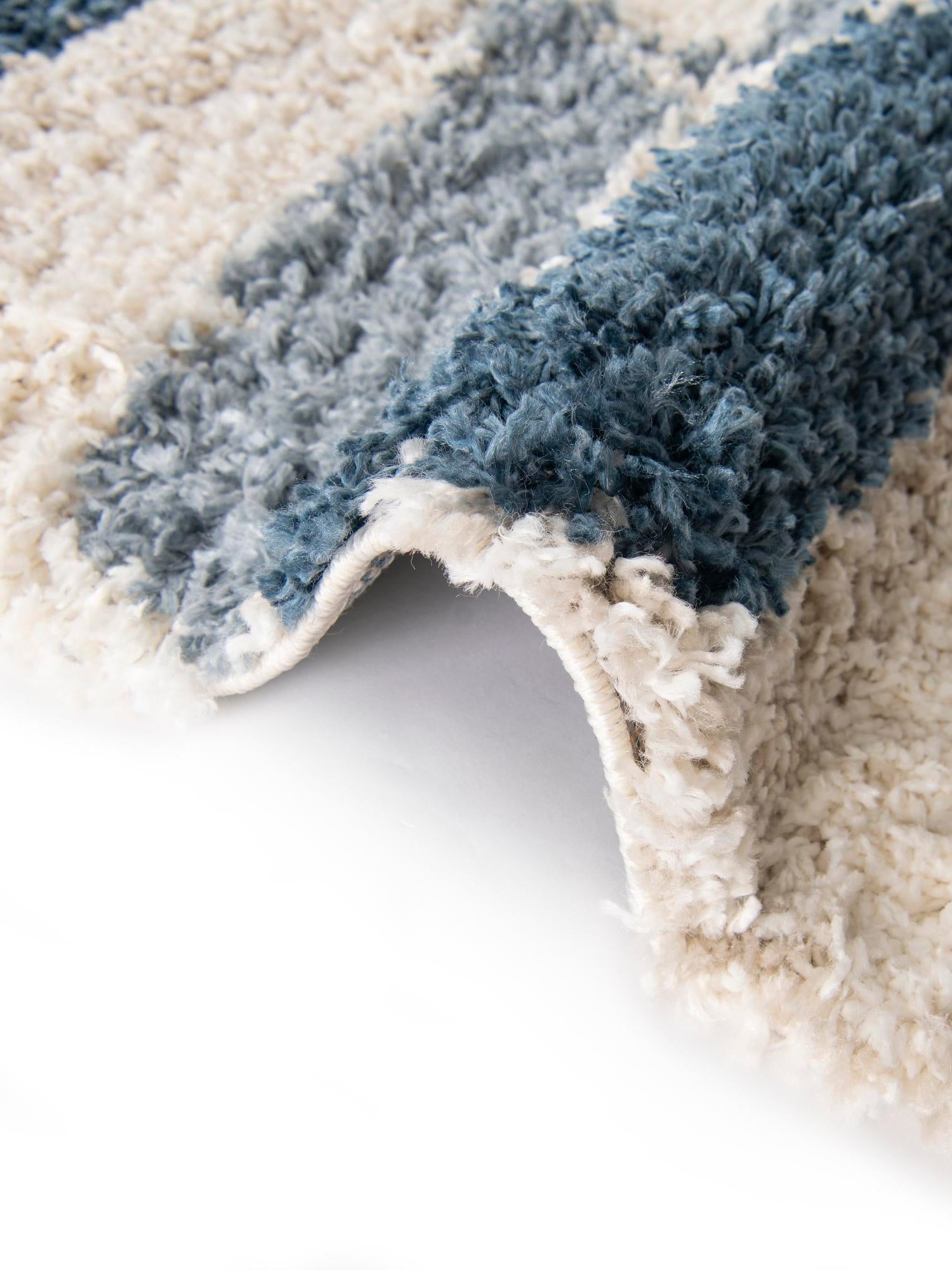 Blue 2' 2 x 6' Hygge Shag Runner Area Rug Thick Soft Touch Fluffy & Plush Shaggy Pile 100% Polypropylene With Jute Backing Modern Carpet for Sale at Rug Engine