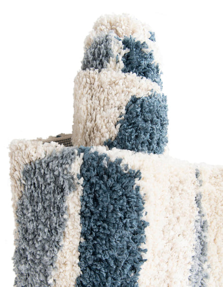 Blue 2' 2 x 6' Hygge Shag Runner Area Rug Thick Soft Touch Fluffy & Plush Shaggy Pile 100% Polypropylene With Jute Backing Modern Carpet for Sale at Rug Engine