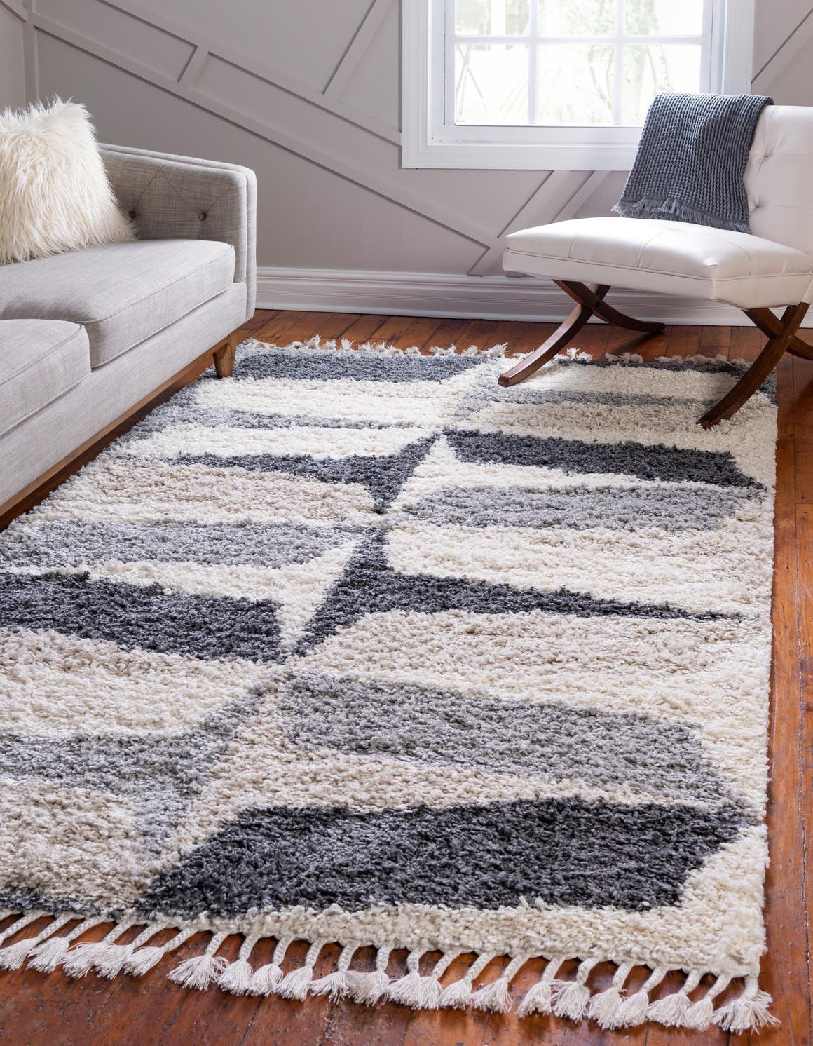 Gray 2' 2 x 3' Hygge Shag Rectangle Area Rug Thick Soft Touch Fluffy & Plush Shaggy Pile 100% Polypropylene With Jute Backing Modern Carpet for Sale at Rug Engine