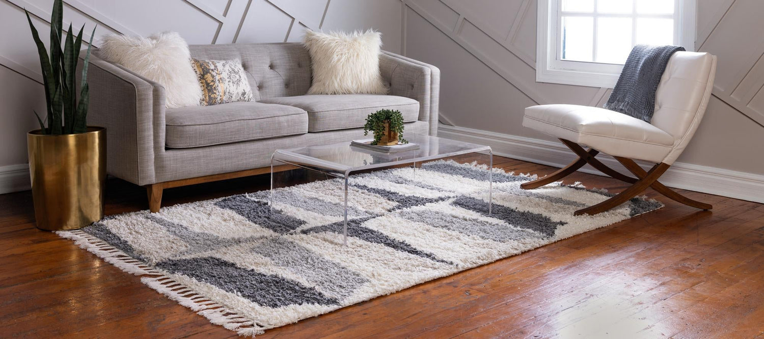 Gray 2' 2 x 3' Hygge Shag Rectangle Area Rug Thick Soft Touch Fluffy & Plush Shaggy Pile 100% Polypropylene With Jute Backing Modern Carpet for Sale at Rug Engine