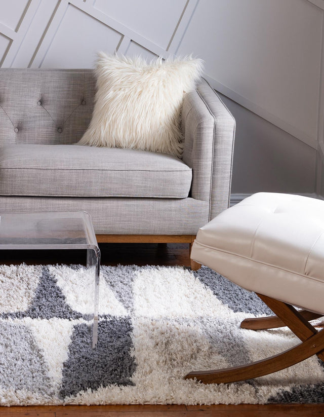 Gray 8' x 10' Hygge Shag Rectangle Area Rug Thick Soft Touch Fluffy & Plush Shaggy Pile 100% Polypropylene With Jute Backing Modern Carpet for Sale at Rug Engine