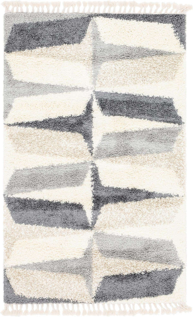 Gray 5' 1 x 8' Hygge Shag Rectangle Area Rug Thick Soft Touch Fluffy & Plush Shaggy Pile 100% Polypropylene With Jute Backing Modern Carpet for Sale at Rug Engine