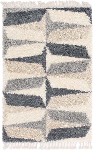 Gray 4' 1 x 6' 1 Hygge Shag Rectangle Area Rug Thick Soft Touch Fluffy & Plush Shaggy Pile 100% Polypropylene With Jute Backing Modern Carpet for Sale at Rug Engine
