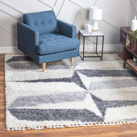 Gray 8' x 8' Hygge Shag Square Area Rug Thick Soft Touch Fluffy & Plush Shaggy Pile 100% Polypropylene With Jute Backing Modern Carpet for Sale at Rug Engine