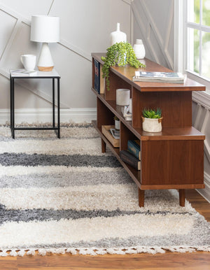 Gray 8' x 8' Hygge Shag Square Area Rug Thick Soft Touch Fluffy & Plush Shaggy Pile 100% Polypropylene With Jute Backing Modern Carpet for Sale at Rug Engine