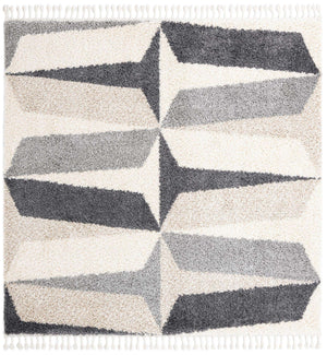 Gray 8' x 8' Hygge Shag Square Area Rug Thick Soft Touch Fluffy & Plush Shaggy Pile 100% Polypropylene With Jute Backing Modern Carpet for Sale at Rug Engine