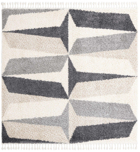 Gray 8' x 8' Hygge Shag Square Area Rug Thick Soft Touch Fluffy & Plush Shaggy Pile 100% Polypropylene With Jute Backing Modern Carpet for Sale at Rug Engine